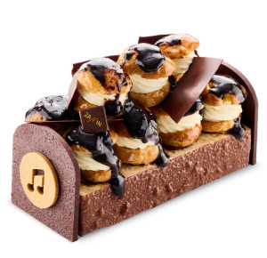 Bûche Glacée - Profiteroles